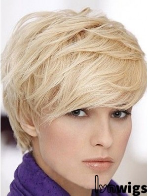 Blonde Short Straight Boycuts Capless Wig Online Shop