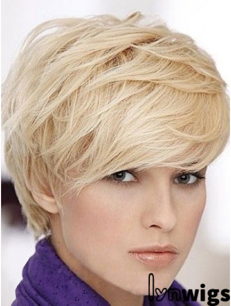 Blonde Short Straight Boycuts Capless Wig Online Shop