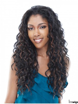 Long Kinky Brown Natural Brazilian Remy Hair Half Wigs