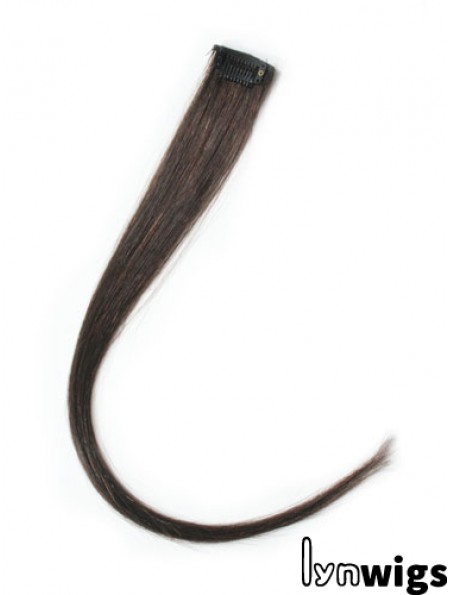 Modern Brown Straight Remy Human Hair Clip In Hair Extensions