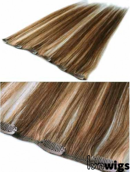 Good Brown Straight Remy Human Hair Clip In Hair Extensions