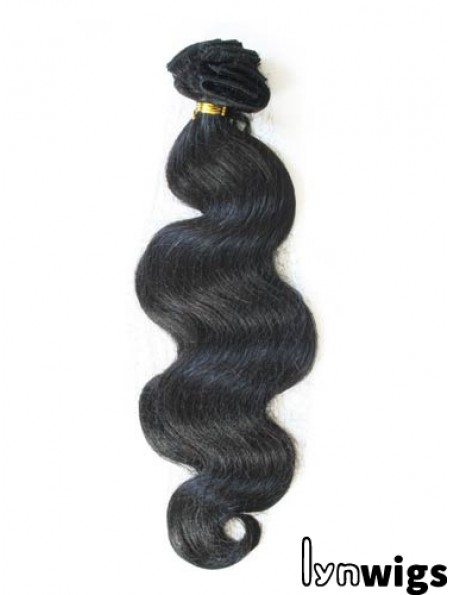 Tape In Hair Extensions With Remy Black Color Wavy Style