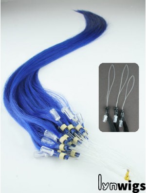 Affordable Black Straight Micro Loop Ring Hair Extensions