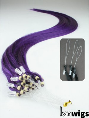 Natural Black Straight Micro Loop Ring Hair Extensions