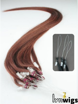 Incredible Auburn Straight Micro Loop Ring Hair Extensions