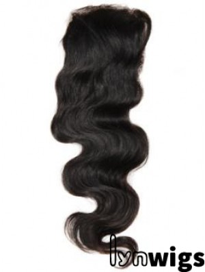 Online Black Long Wavy Lace Closures