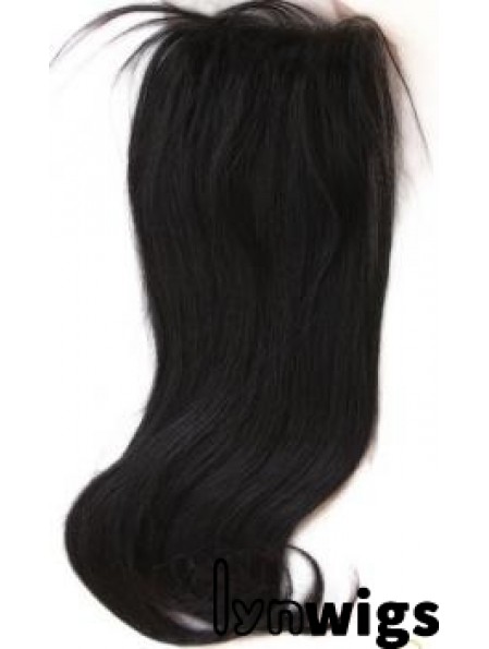 Modern Black Long Straight Lace Closures