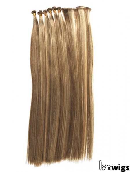 Straight Remy Human Hair Blonde Trendy Weft Extensions