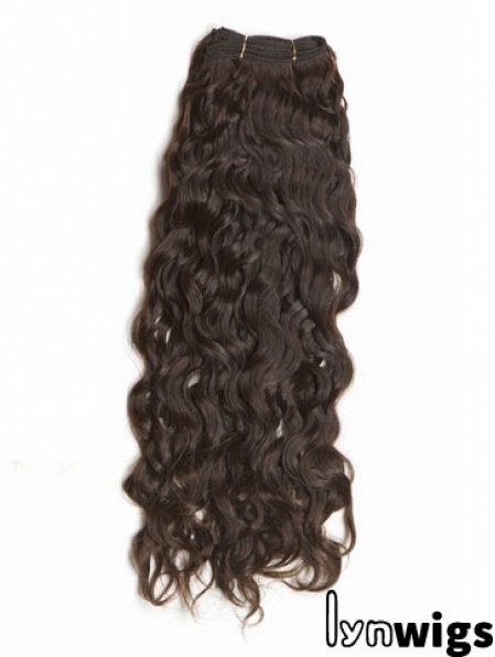 Curly Remy Human Hair Brown New Weft Extensions