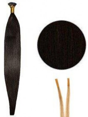 Black Straight Stick/I Tip Hair Extensions