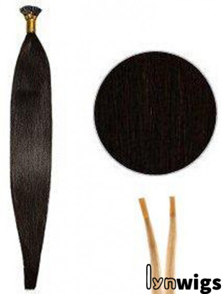 Black Straight Stick/I Tip Hair Extensions