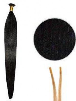 Black Straight Stick/I Tip Hair Extensions