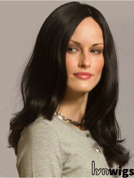 Wavy Wig With Capless Layered Cut Long Length Black Color