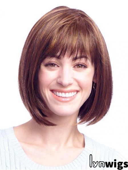 Human Hair Bob Wigs With Monofilament Bobs Cut Chin Length