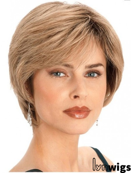 Short Blonde Bob Wigs Human Hair Straight Style