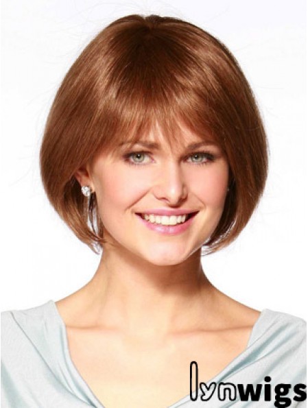 Real Hair Bob Wig Remy Human Bobs Cuts Straight Style Chin Length