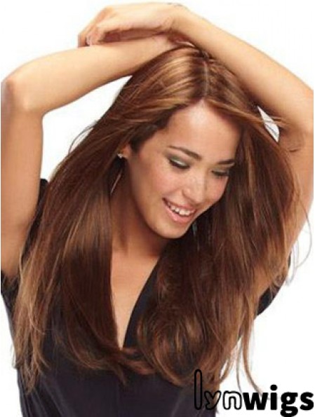 Human Hair Wigs Monofilament Cap Auburn Color 100% Hand Tied