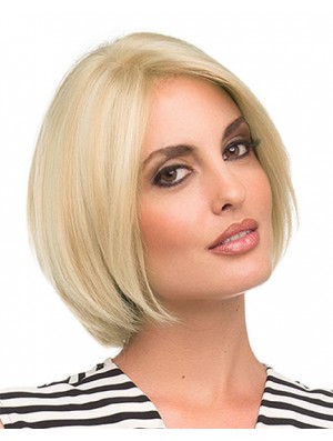 Chin Length Blonde Fashion 10 inch Straight Bob Wigs