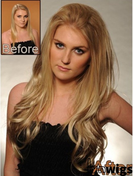 Radiant Beauty Blonde Wavy Long Synthetic Lace Front Wigs