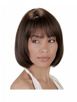 Human Hair Bobs Bobs Cut Straight Style Chin Length