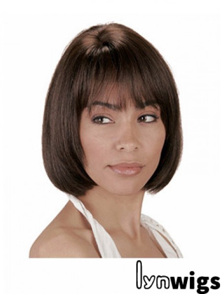 Human Hair Bobs Bobs Cut Straight Style Chin Length