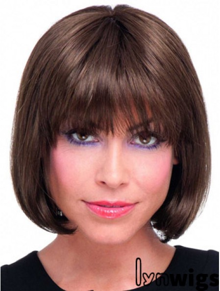  IncLace Frontible Auburn Straight Chin Length Remy Human Lace Wigs