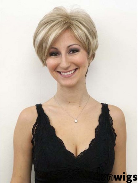 Blonde Wigs With Lace Front Mono Wavy Style Short Length Bob Human hair Wigs