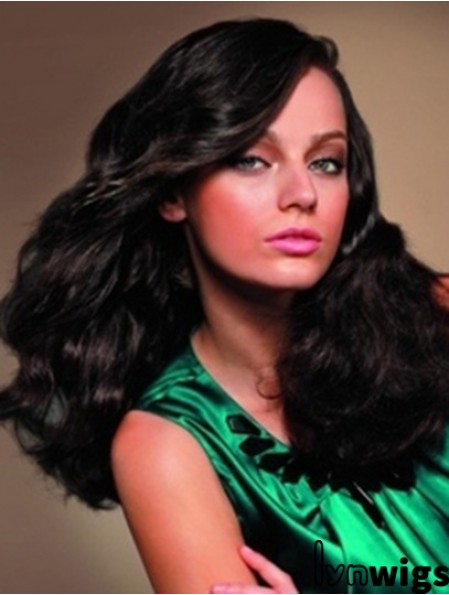 Human Hair Full Lace Wigs Sale With Bangs Black Color