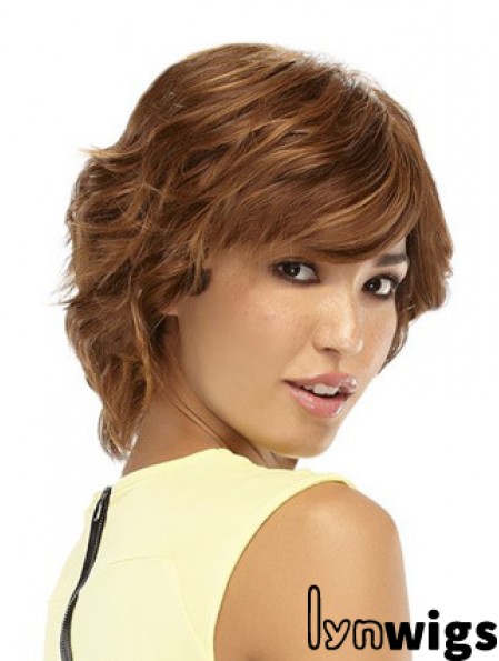 Wavy Auburn Style Short Classic Wigs