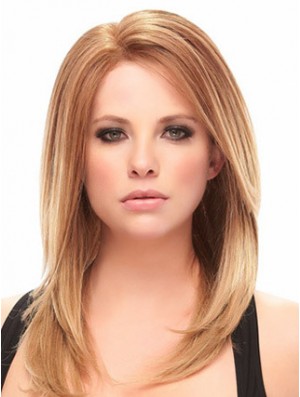 Auburn Shoulder Length Trendy Straight Without Bangs Lace Wigs