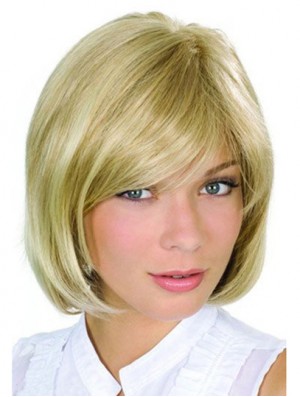 Chin Length Blonde High Quality 10 inch Wavy Bob Wigs