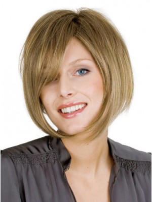 100% Hand-tied Straight Bobs Chin Length 10 inch New Human Hair Wigs