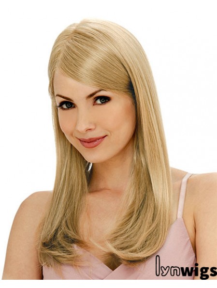 Straight Layered Monofilament Blonde No-Fuss Long Wigs