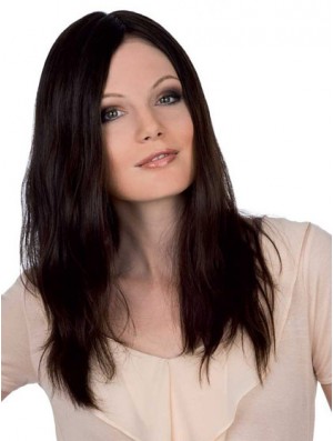 Cheapest 18 inch Auburn Long Without Bangs Straight Lace Wigs