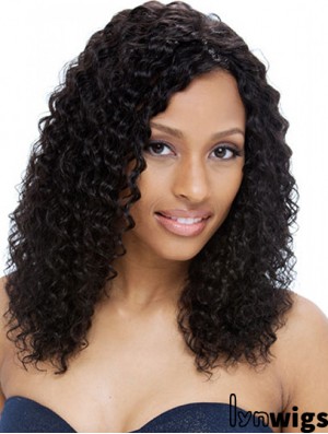 Human Full Lace Wigs UK Black Color Curly Style