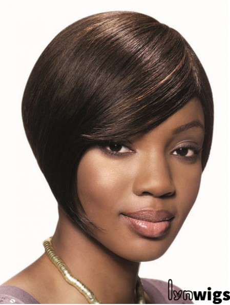 Short Brown Straight Bobs Top African American Wigs