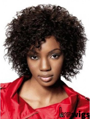 Chin Length Brown Kinky Classic Fashion African American Wigs