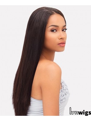 Long Auburn Yaki Without Bangs Cheap African American Wigs