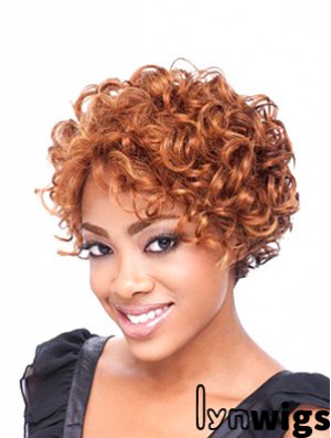 Short Curly African Wig Curly Style Shoulder Length Boycuts Full Lace