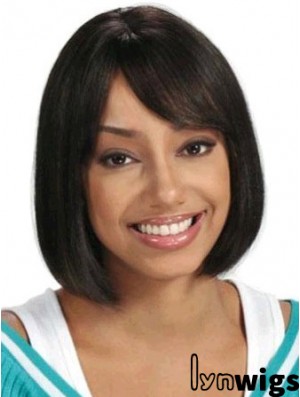 Short Hair Wigs African American Straight Style Chin Length