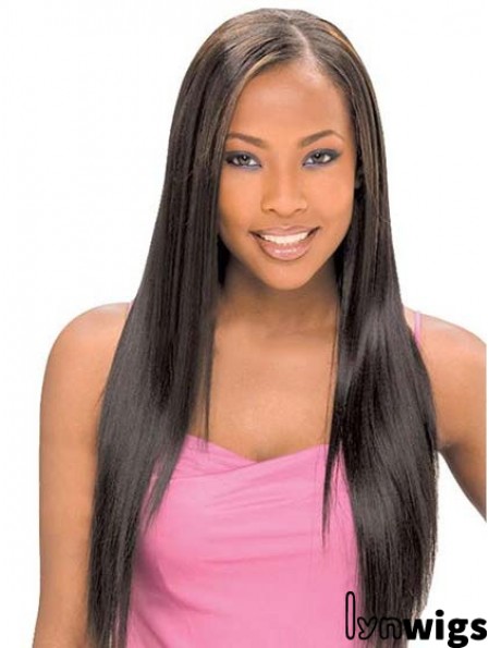 Fabulous Long Straight 22 inch Synthetic Glueless Lace Front Wigs