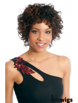 Capless Boycuts Short Brazilian Curly Black Woman Wig