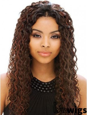 Long Auburn Without Bangs Curly Online Full Lace Wigs