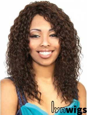 Long Brown Wavy With Bangs Beautiful African American Wigs