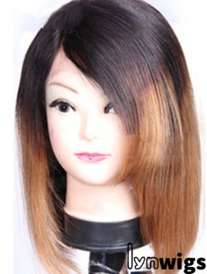 Sleek 12 inch Shoulder Length Straight Wigs For Black Women