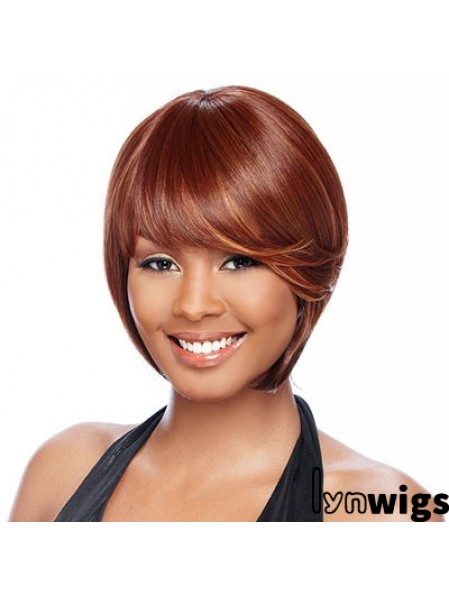 Short Auburn Straight Bobs Best African American Wigs