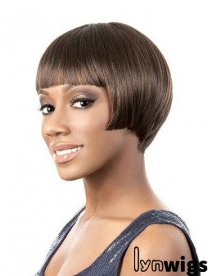 Lace Front Short Yaki Brown Amazing Bob Wigs