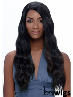 Long Black Straight Without Bangs Exquisite African American Wigs