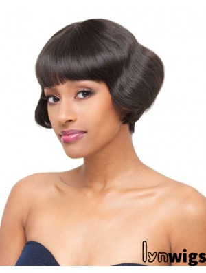 Capless Short Straight Brown Exquisite Bob Wigs