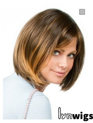 Capless Chin Length Straight Blonde Popular Bob Wigs